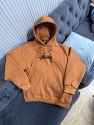 Rework style mustard stussy hoodies