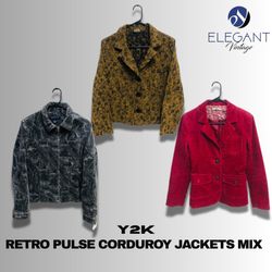 Y2K Retro Pulse Giacche in Corduroy Mix - EV1231