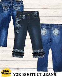 Y2K EMBROIDERED OR EMBELLISHED BOOTCUT JEANS