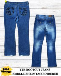 Y2K EMBROIDERED OR EMBELLISHED BOOTCUT JEANS