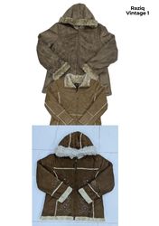 Suade Shearling Coats & Jacket