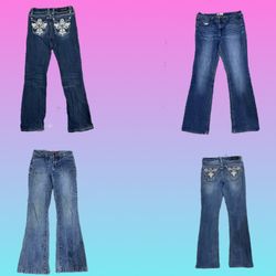 Jeans Flated in Denim Y2K IT Girl (TH -065)