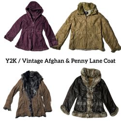 Manteau Afghan et Lace Penny Vintage Y2K