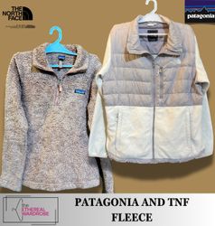 Patagonia and TNF fleece