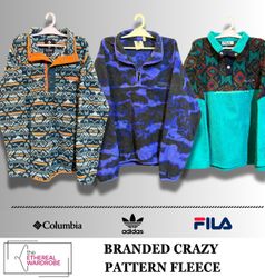 Branded Crazy Pattern Fleece including Adidas, Col..