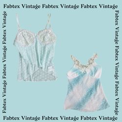 (FV-409) アクアブルー マーメイド クロップトップ - Y2K グリッター エステティック ..