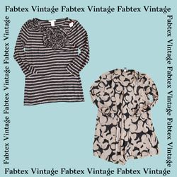 (FV-408) Y2K プリンテッド アesthetic ブラック＆ホワイト トップス