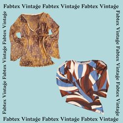 「(FV-403) アーストーンブラウン Y2K トップス」