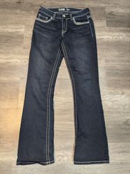 「780 - 刺繍スタイル フレアジーンズ」