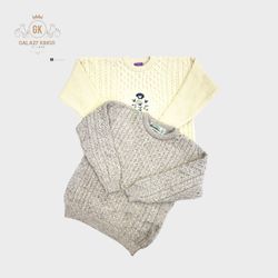 ビンテージウールネットケーブルセーター