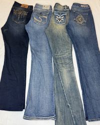 Y2K Embellished Flare Jeans | V-T152