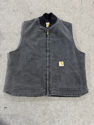 chalecos de lavado ácido negro estilo rework carha..