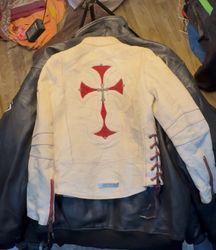 Mens Vintage branded leather jacket