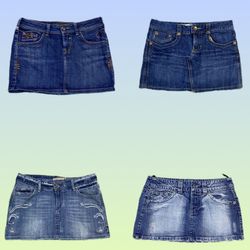 Y2K denim Mini Sirts (TS-1422)