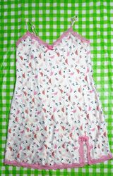 SR#017, Y2Kロマンティックシルクミディドレス