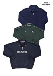 ブランド 1/4 ジップ スウェットシャツ