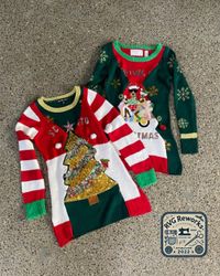 Robe en tricot de sapin de Noël recyclé