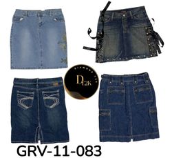 Jupe midi en denim esthétique Y2K – Tenue de style..