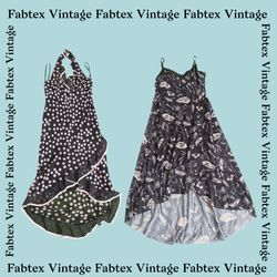 (FV-434) Y2K Aesthetic Black Printed Dress