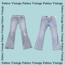 (FV-424) Y2Kフレアハイライズエンベリッシュドジーンズ