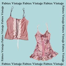 (FV-432) Y2Kフローラルプリントトップス