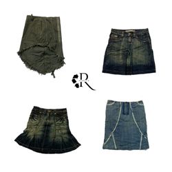 Gonne Midi in Denim Era Cyber Girl Y2K RW-1208