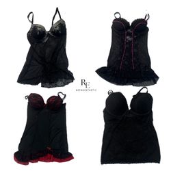 Y2K All Black Baby Dolls RE-2437