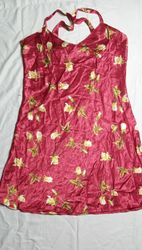 SK#98, Y2K Vestido Midi de Seda Mais Fofo