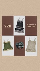 Y2k Lace Fusion Cami Top