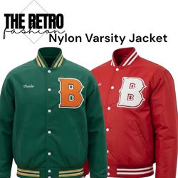 Nylon Varsity Jacket