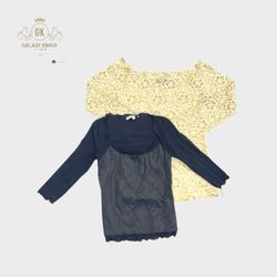 Y2K White And Black Blouses