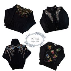 Vintage/Y2K Glam Embellished Sweater Edit