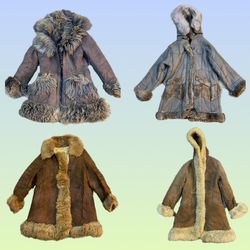 Manteau afghan unique Y2K (TS-1454)