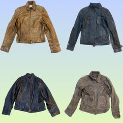 Veste en cuir cool Y2K des années 90 (TS -1461)