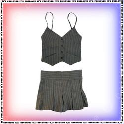 Ensemble de débardeur à rayures recyclées et de mi..