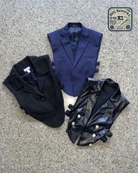 アップサイクルドクロップドレザーブレザーベスト