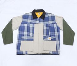 CR714 Patchwork Field Upcycled Carhartt Jacket
