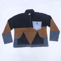 R718 Upcycled Carhartt Colour Block Jacket