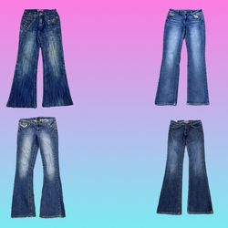Jeans a zampa d'elefante Y2K IT Girl (TH-099)