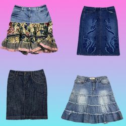 Gonne di jeans uniche Y2K (TH-101)