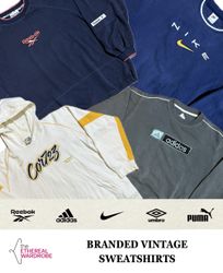 Felpe vintage firmate tra cui Nike, Adidas, Umbro,..