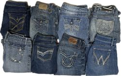 SILVER AND OTHER MIX BRANDS JEANS (MD 1432)