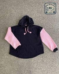 Moletom de Crochê e Flanela Reciclado