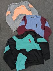 Polo Crewneck Rework Style Sweatshirts