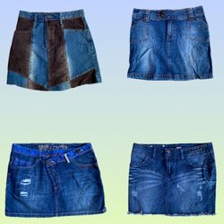 Y2K UT Girl a denim Mini Skirts (TS -1471)