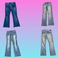 Y2K Britney Vibe Denim flared jeans (TH-110)
