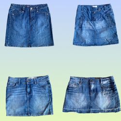 Jupes mini en denim Y2K (TS-1472)