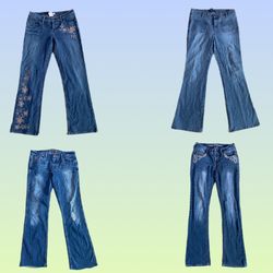 Jeans évasés en denim Y2K IT Girl (TS-1478)