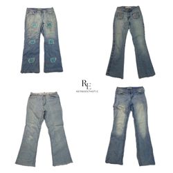 Y2K Britney Era Girl Flared Denim Jeans RE-2446