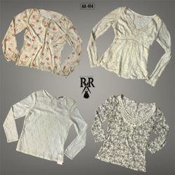 Y2K The White Whispers Full Sleeve Tops (AA-414)